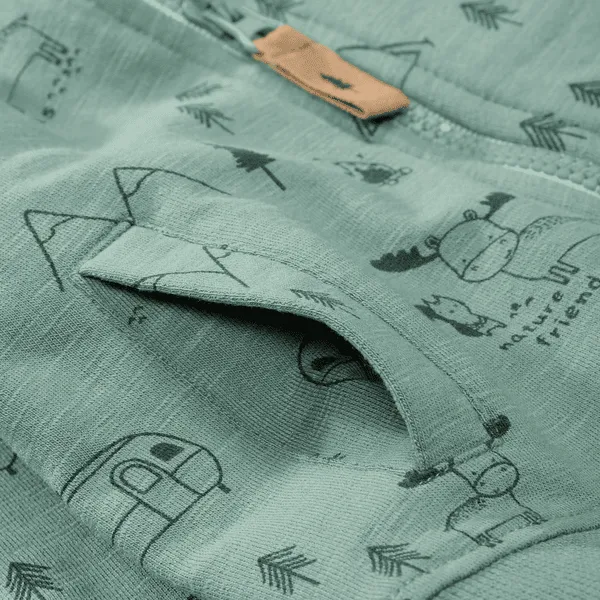  Staccato  Sweat jacket licht green gedessineerd