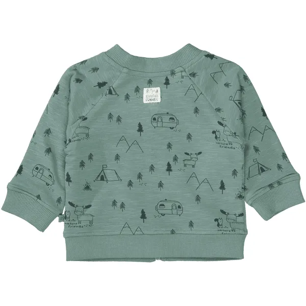  Staccato  Sweat jacket licht green gedessineerd